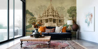 Divine Devalaya mural artwork with heritage-style elements and symmetry