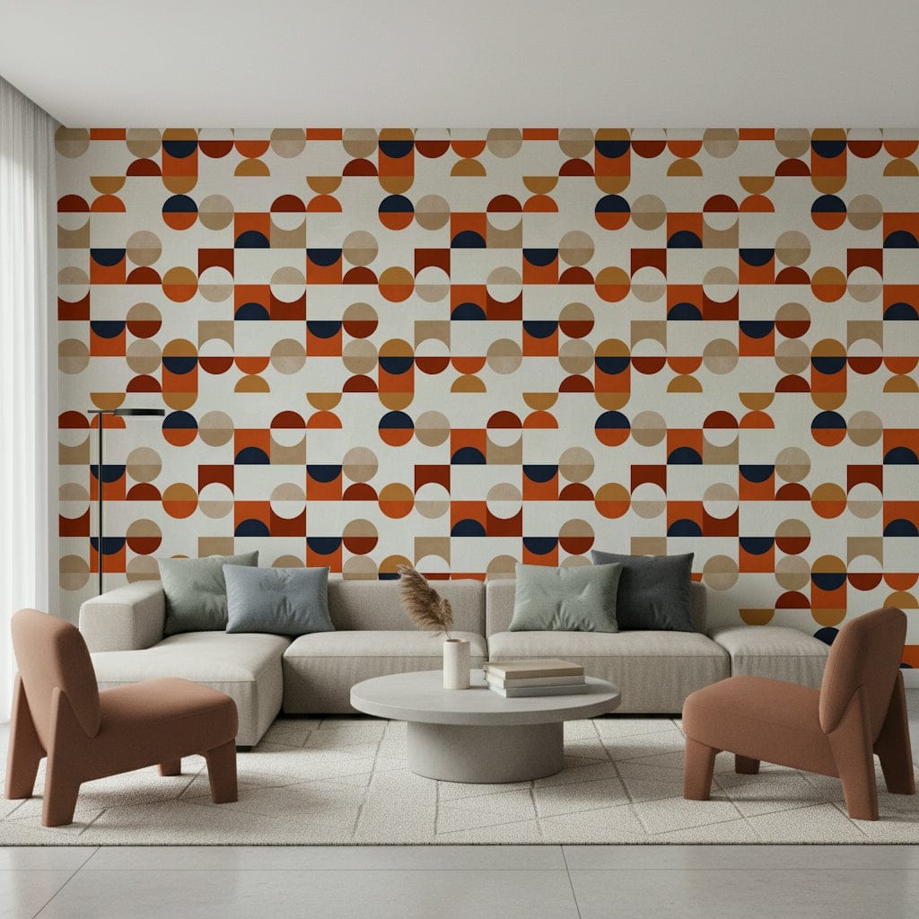 Stylish Terra wallpaper for walls geometric pattern