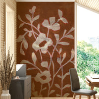 Living room floral wallpaper

