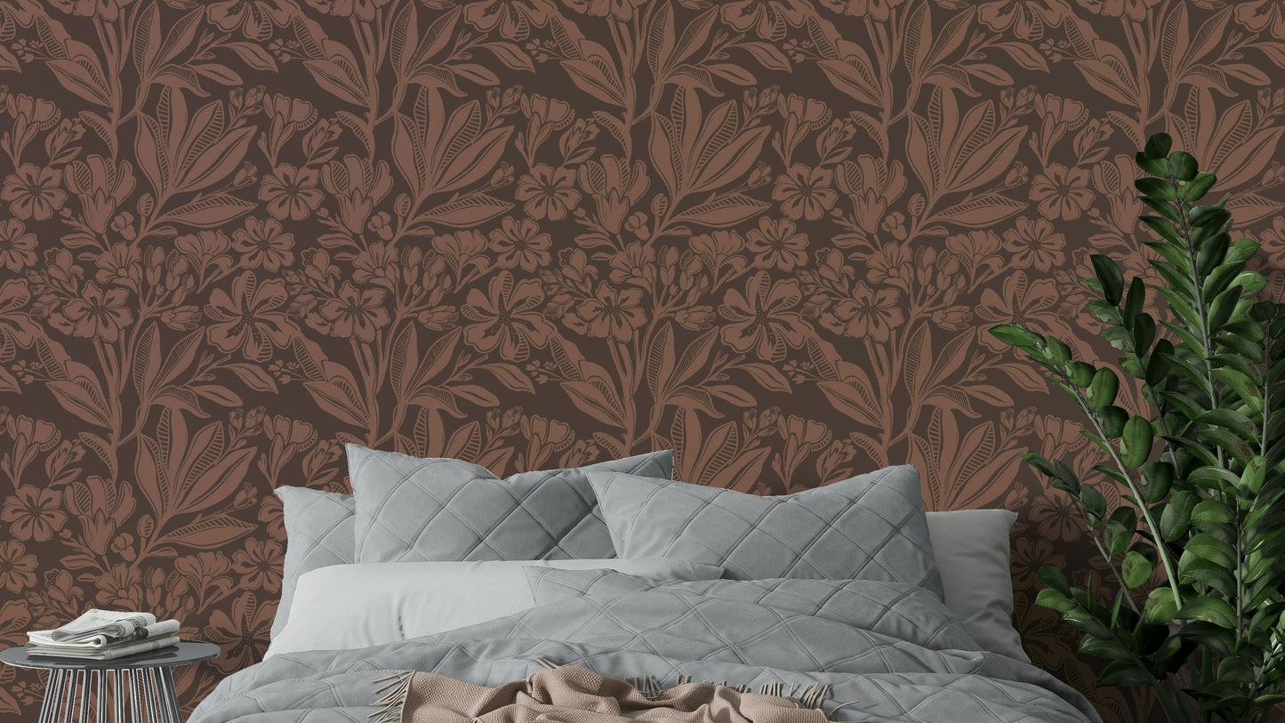 Terracotta Bloom Wallpaper⁠