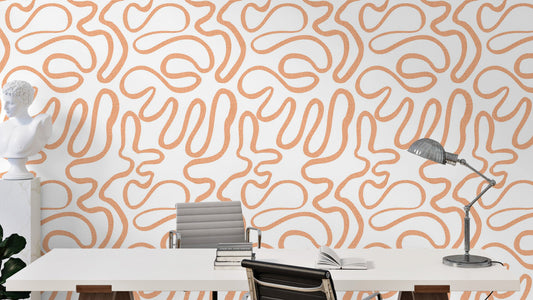 Terracotta Flow Wallpaper