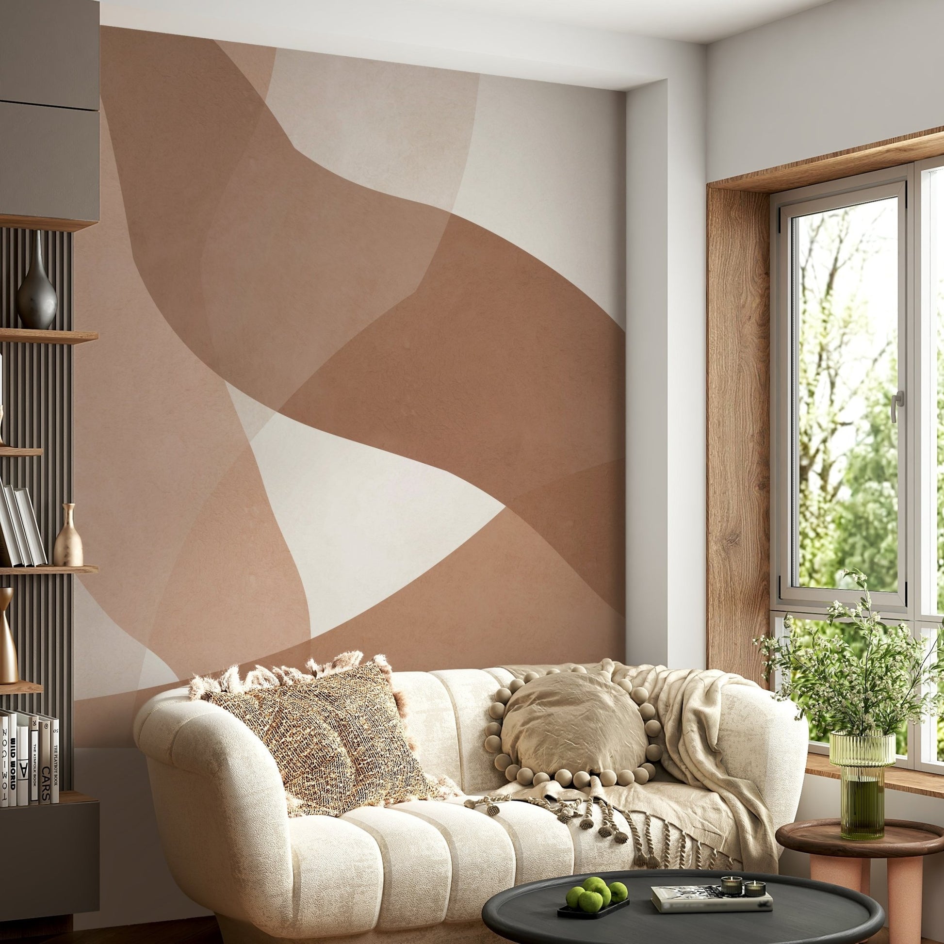 The design is non-realistic and interpretive.

