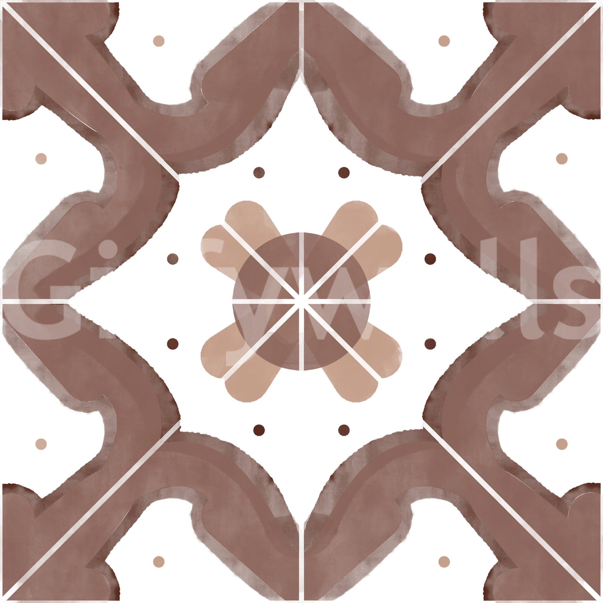 Wallpaper with a pattern of classic squares

