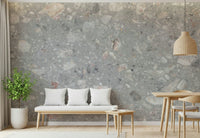 Modern Terrazzo Cement wallpaper. Distinguished fleck design.