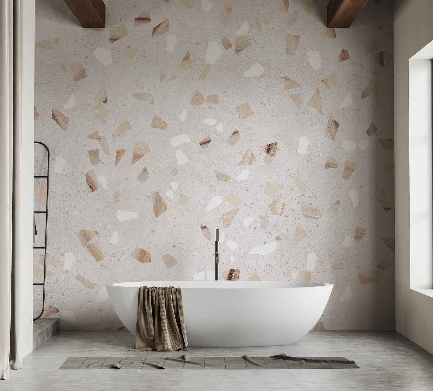 Terrazzo Marble Tile Wallpaper Mural - Giffywalls