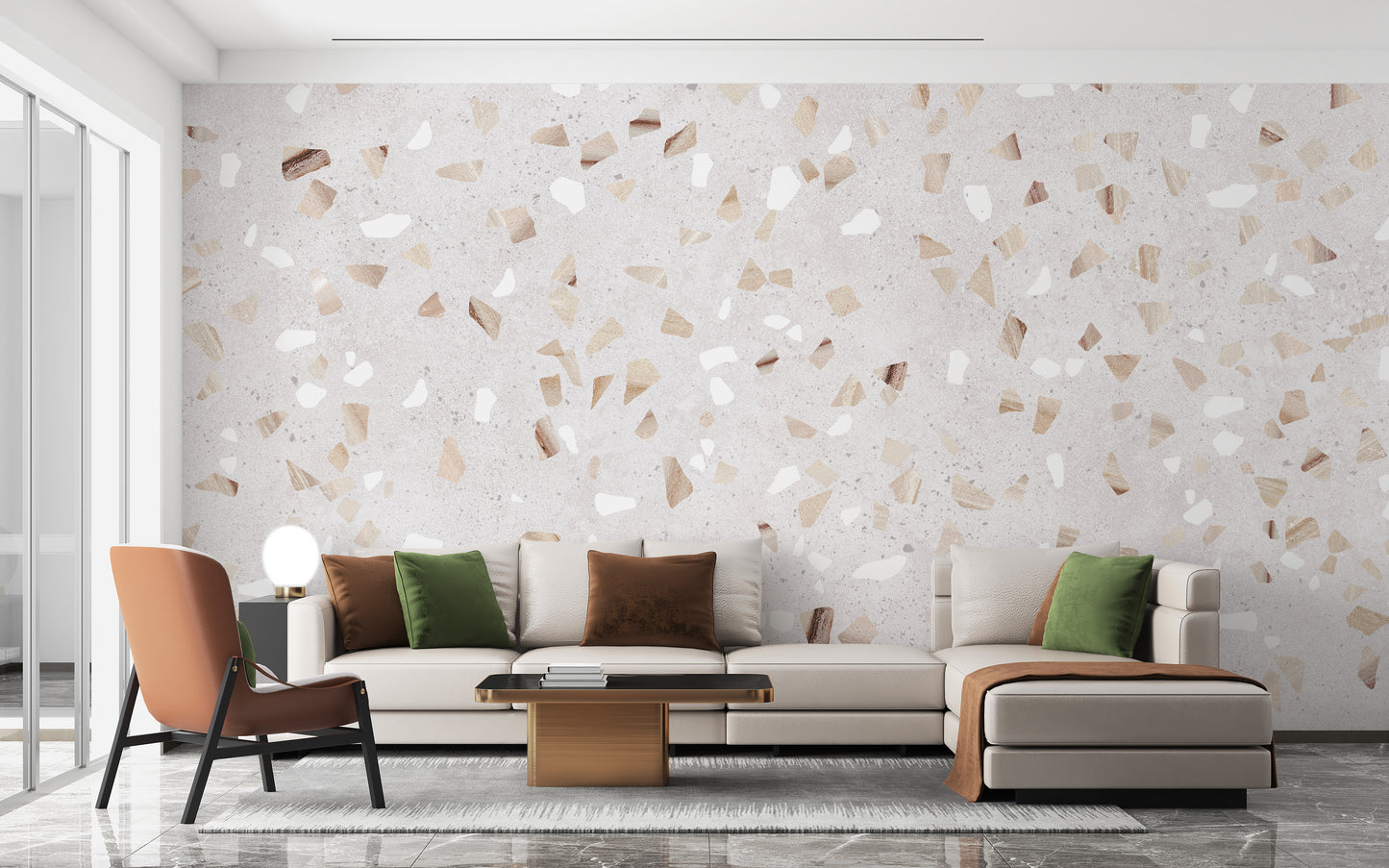 Terrazzo marble wallpaper