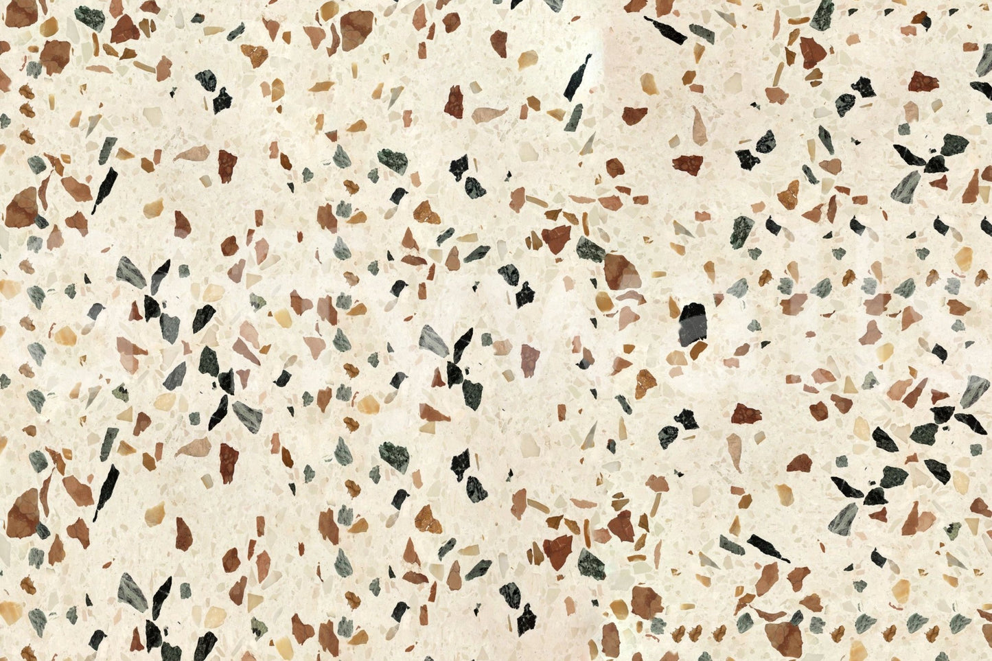 Creamy Terrazzo background mural, durable surface design.