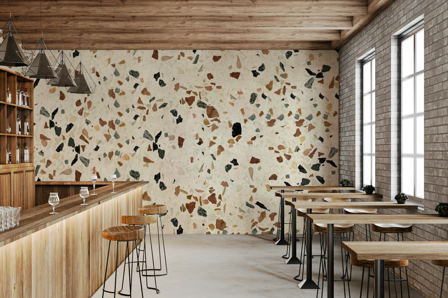 Fine stone texture wallpaper for walls, unique decorative print.