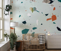 Artistic terrazzo wall texture
