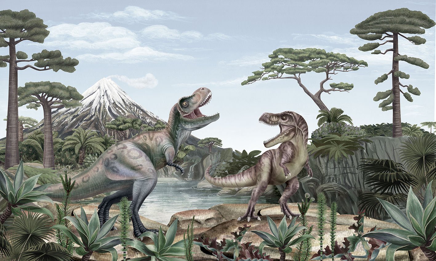 Tapet mural de dinozauri T-Rex