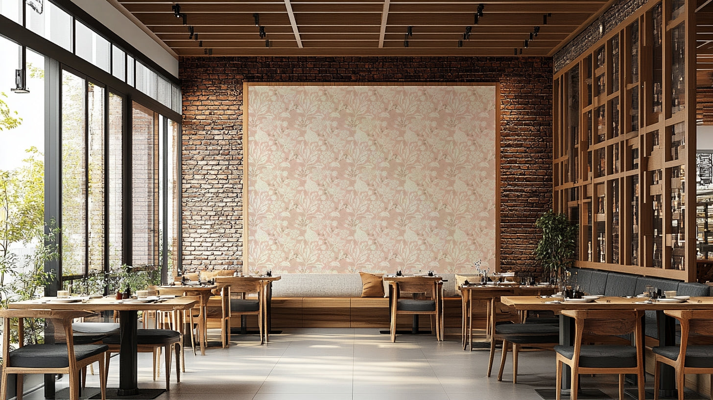 Textured Botanical Dream wallpaper for feature wall

