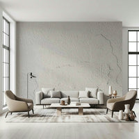 Decorative wall mural featuring worn, imperfect white surfaces for lofts, living rooms, or feature walls.