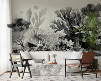 The Aquarium - Black & Cream Wall Mural