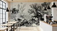 The Aquarium - Black & Cream Wall Mural