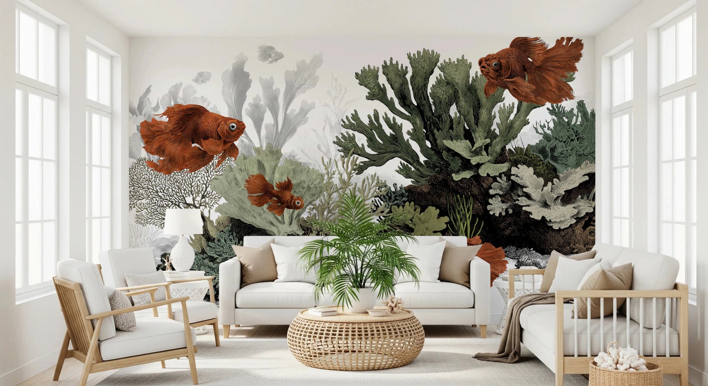 The Aquarium - Clean White Wall Mural