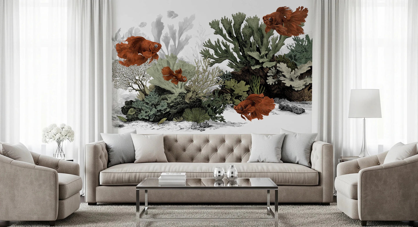 The Aquarium - Clean White Wall Mural