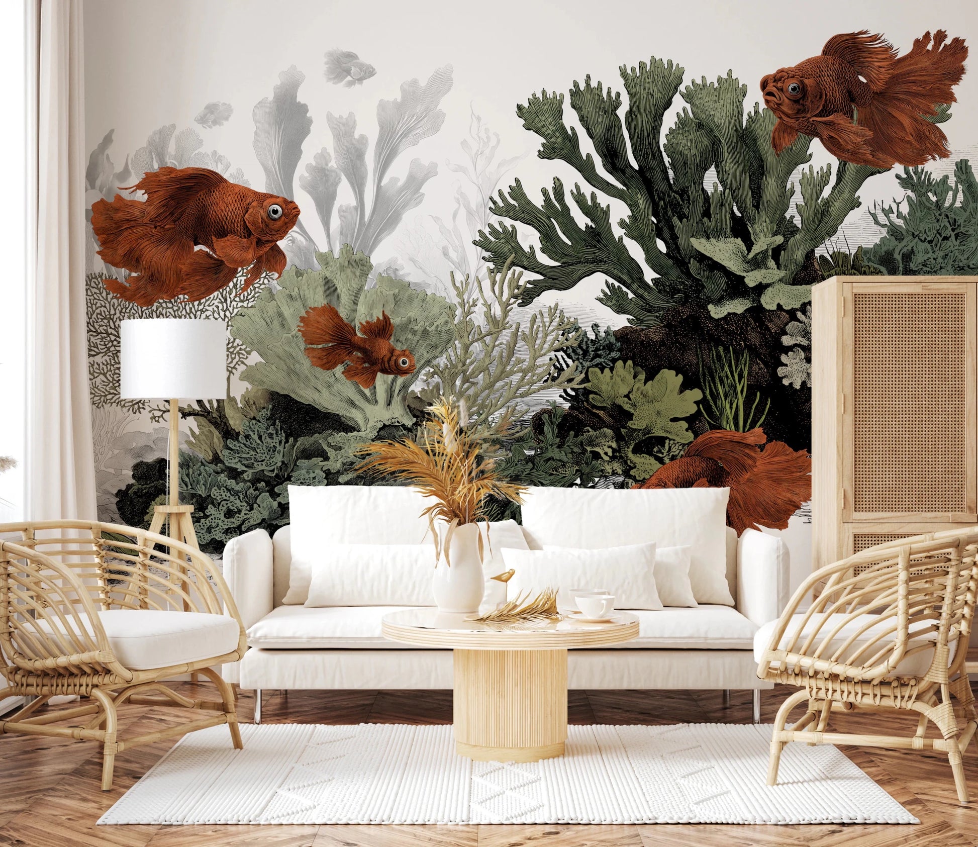 The Aquarium - Clean White Wall Mural