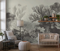 The Aquarium - Greige Wall Mural