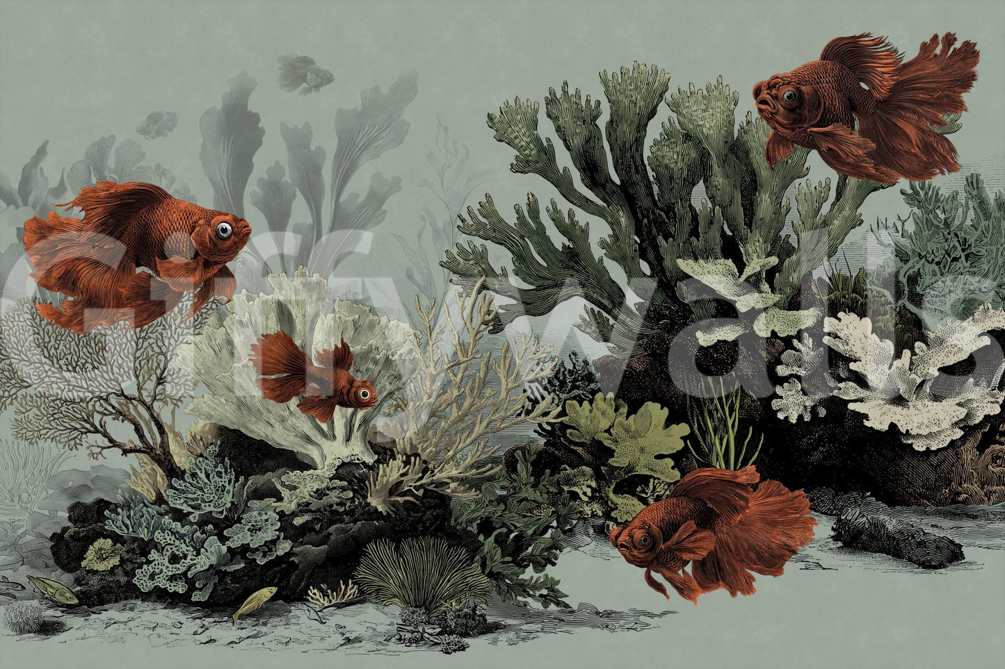 The Aquarium - Seafoam Wall Mural