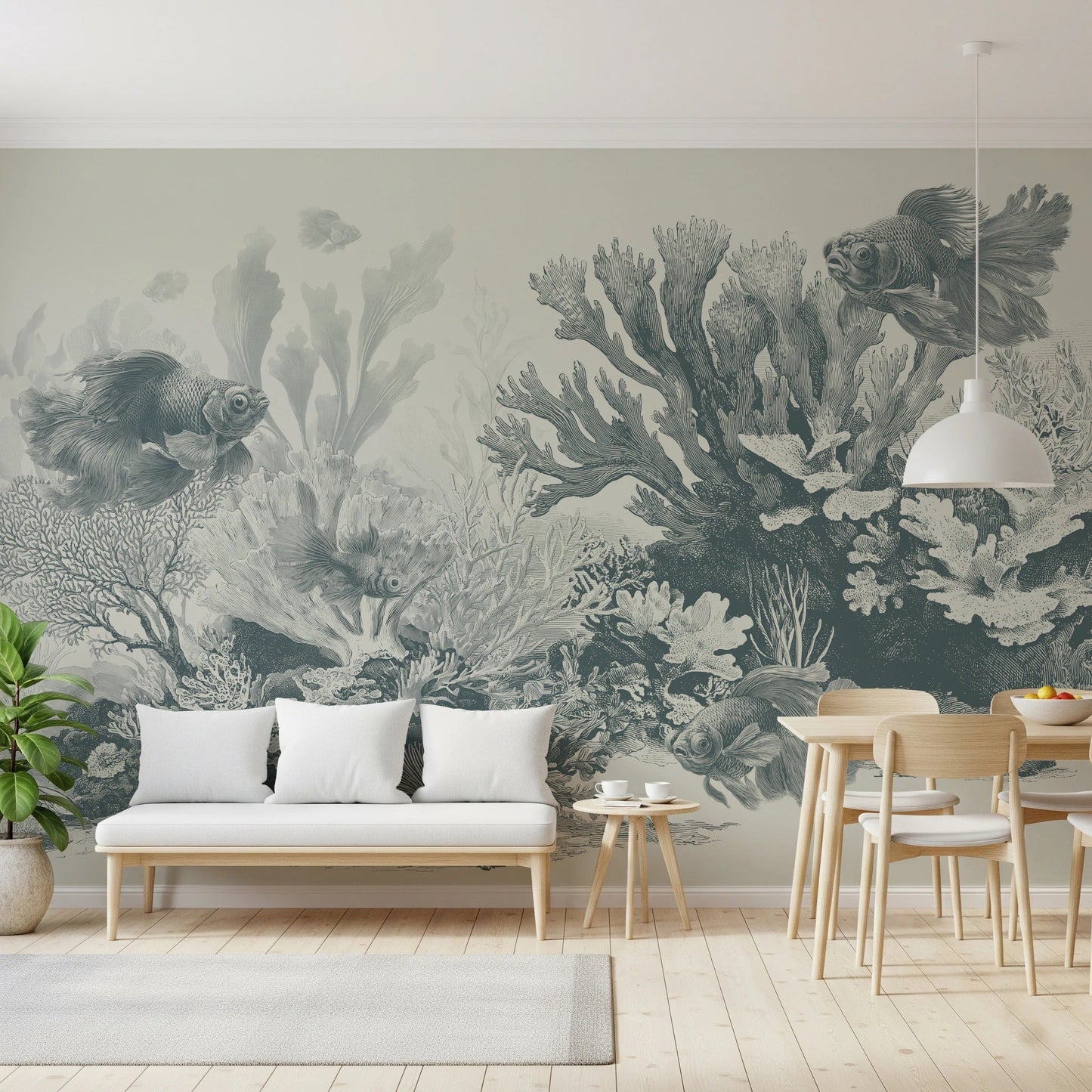 The Aquarium - Teal Wall Mural