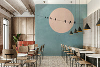 The mural covers a significant wall area.
