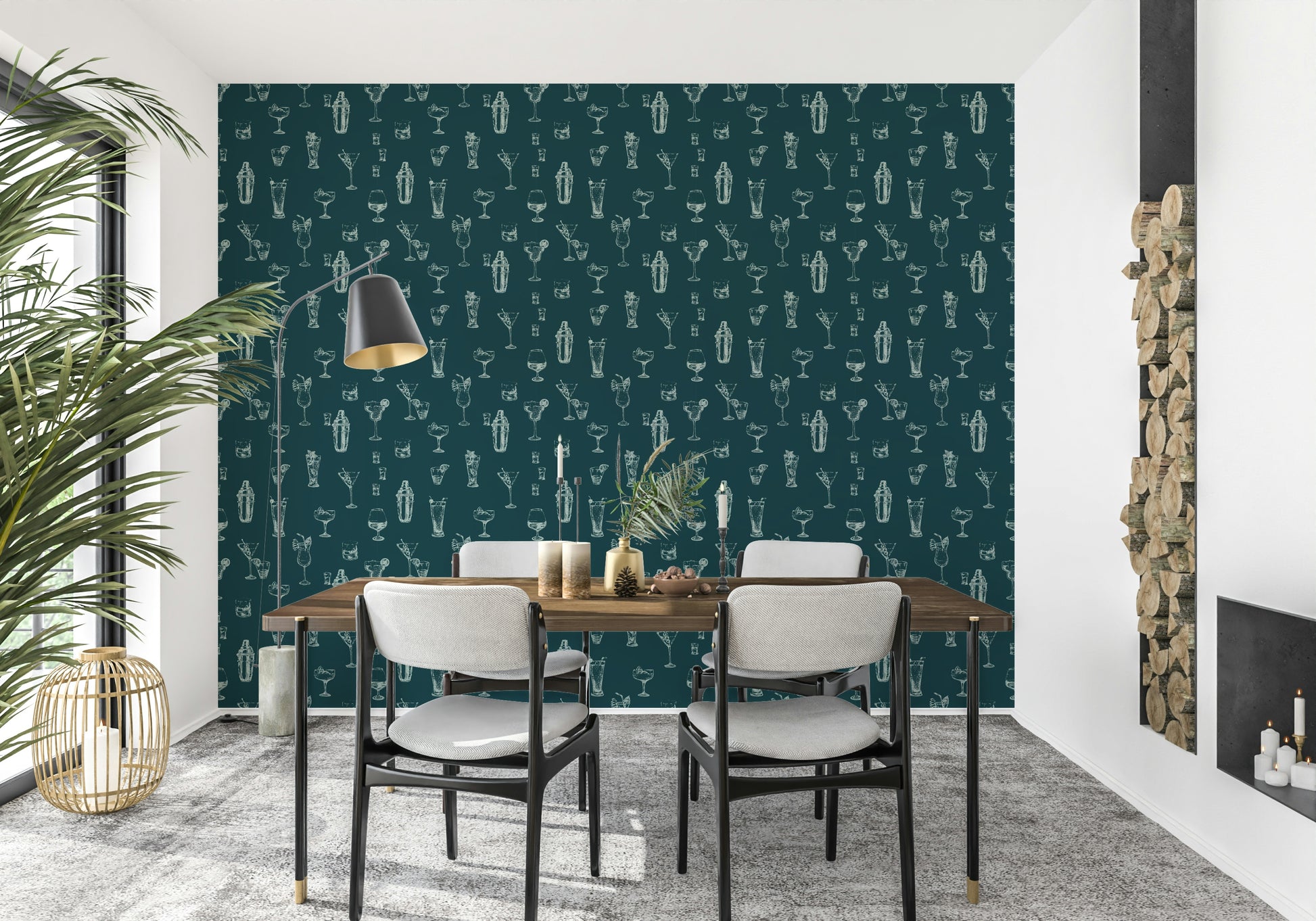 Trendy cocktail wallpaper for stylish interiors

