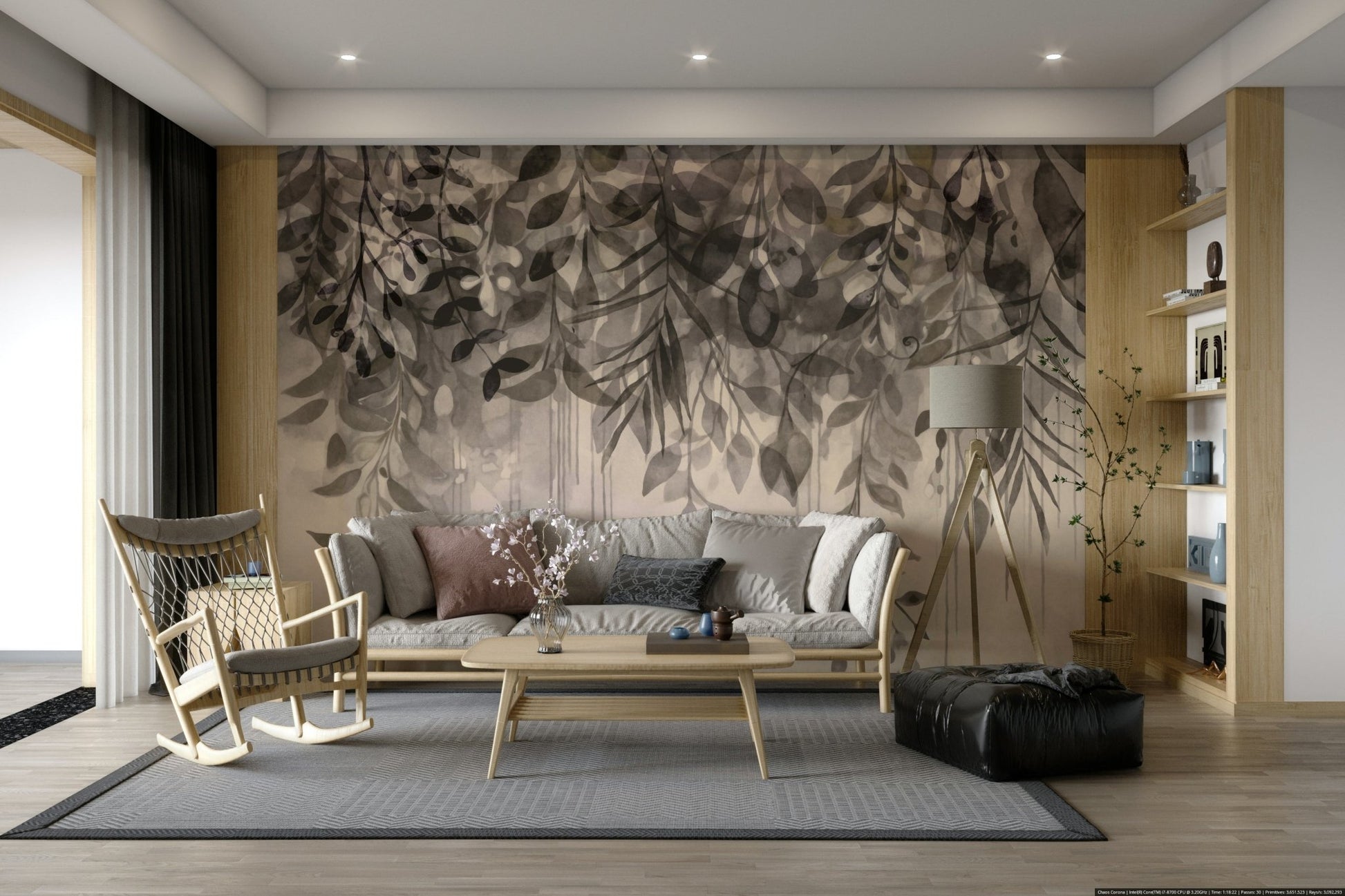 Gentle nature-inspired wallpaper for walls

