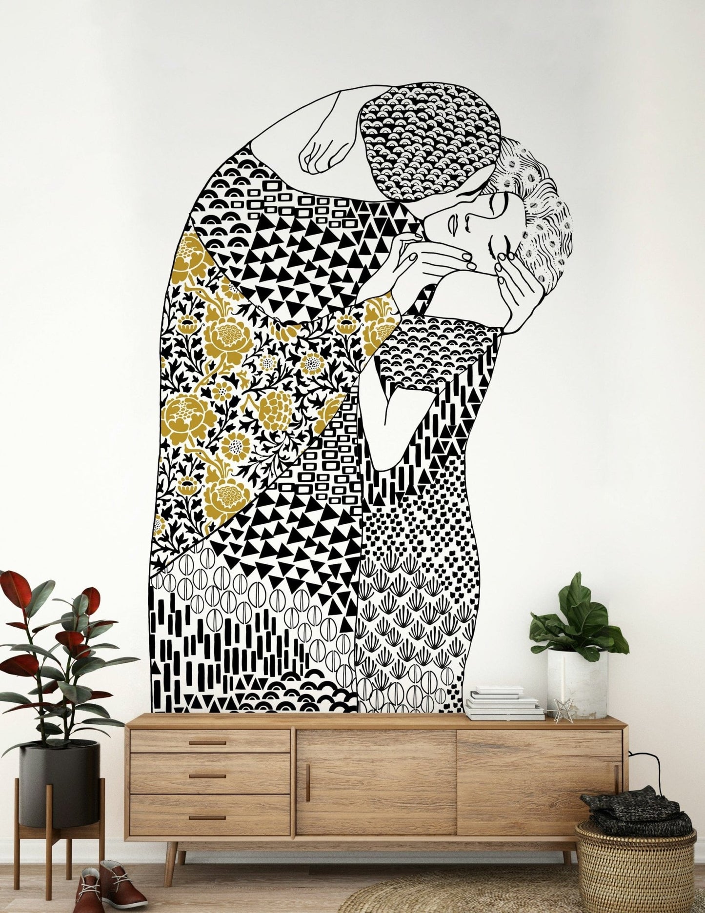 The Kiss Wall Mural