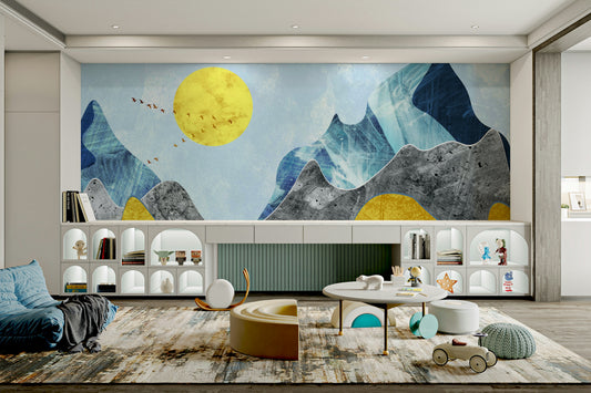 Neutral geological patterns for a home décor update in a modern sitting room.