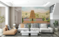 The Royal Pastoral mural design with calm greenery and natural light