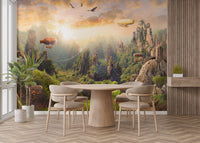 Scenic nature-inspired wallpaper mural for interiors
