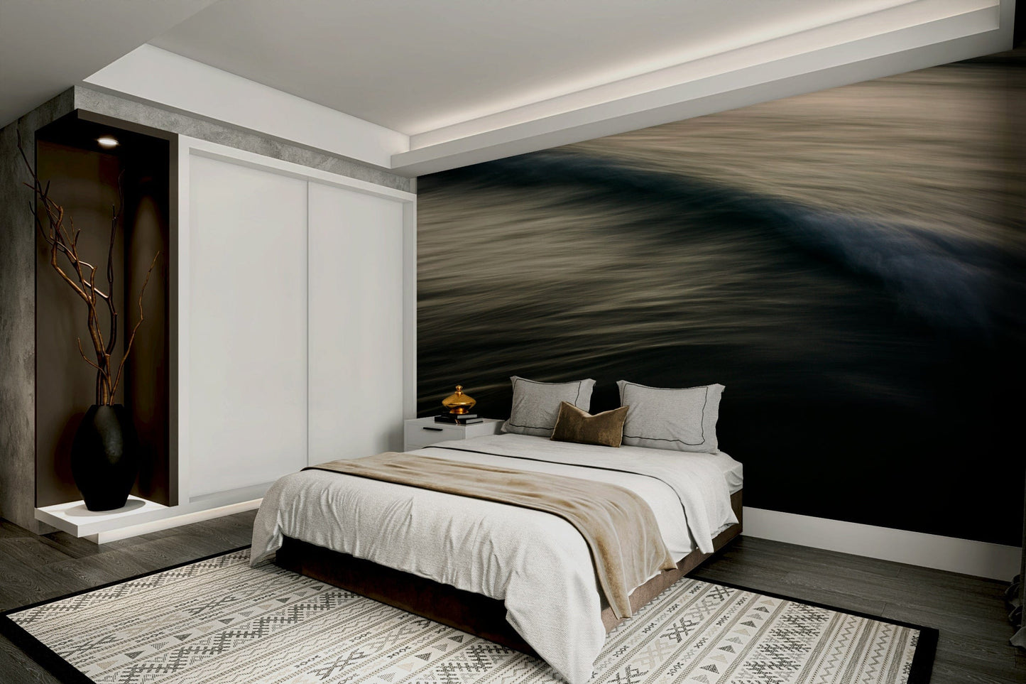 A classic wave design wallpaper for walls.

