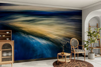 An artistic nature seascape mural for home decor.
