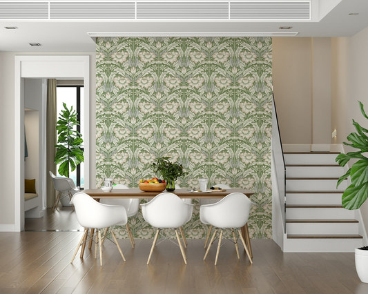Timeless Garden – Sage Green Wallpaper⁠