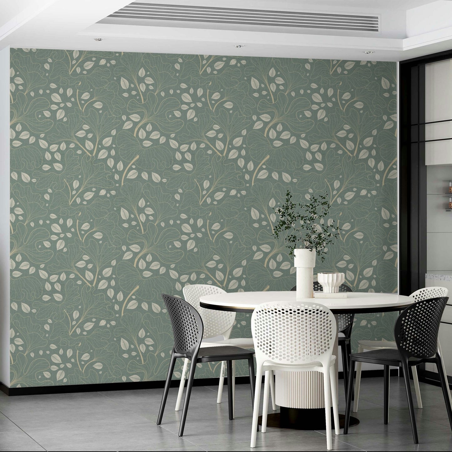 Timeless Ginkgo Garden mural for a bedroom.

