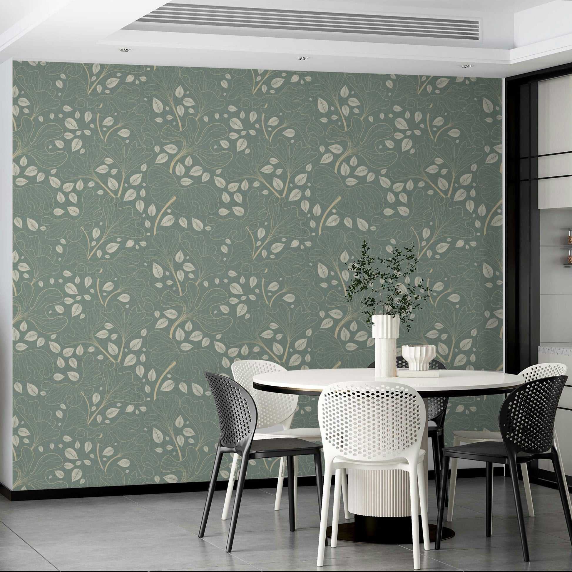 Timeless Ginkgo Garden mural for a bedroom.

