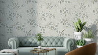 Timeless Ginkgo Garden mural for a bedroom.

