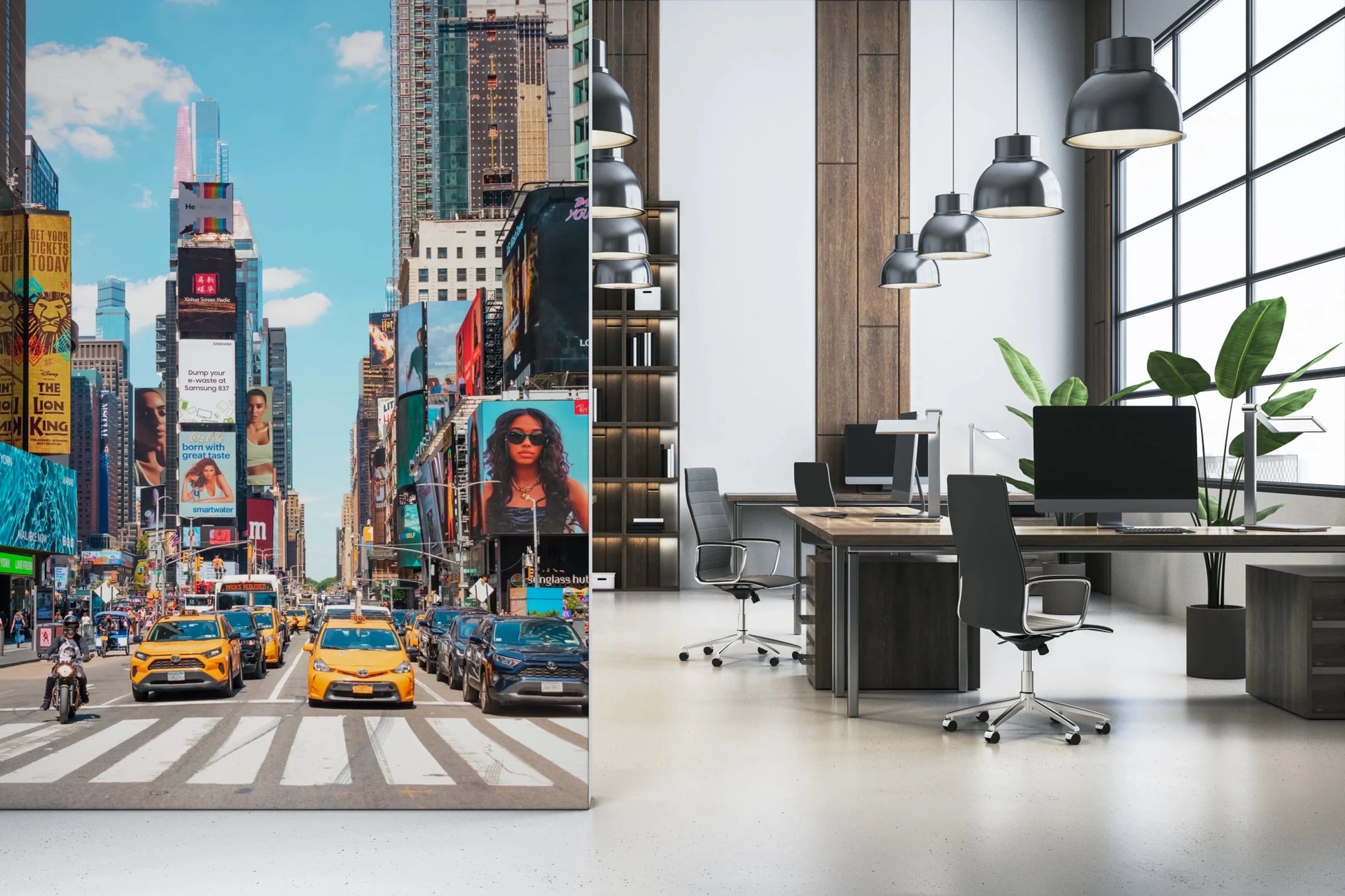 Times Square Buzz Wall Mural