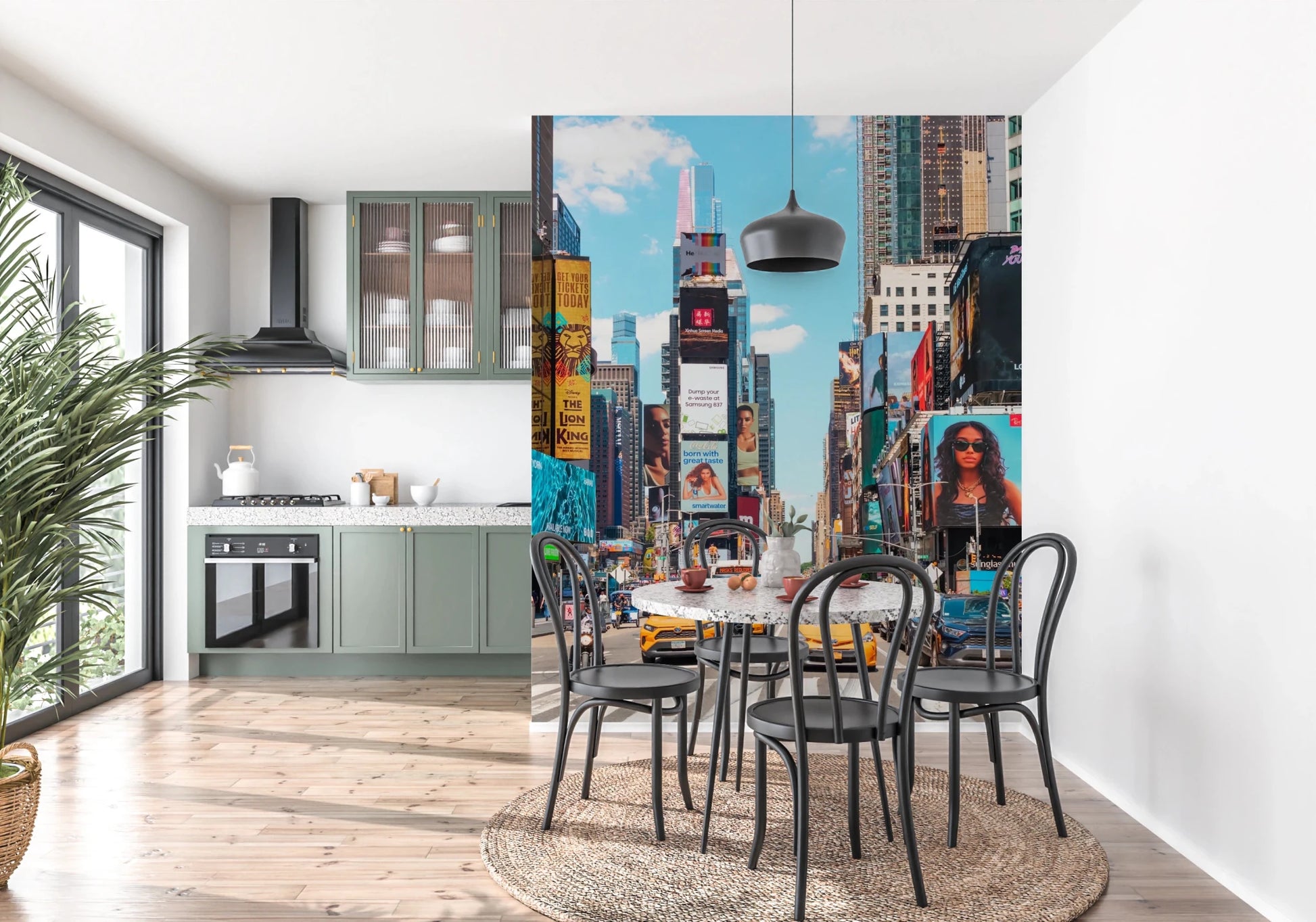 Times Square Buzz Wall Mural