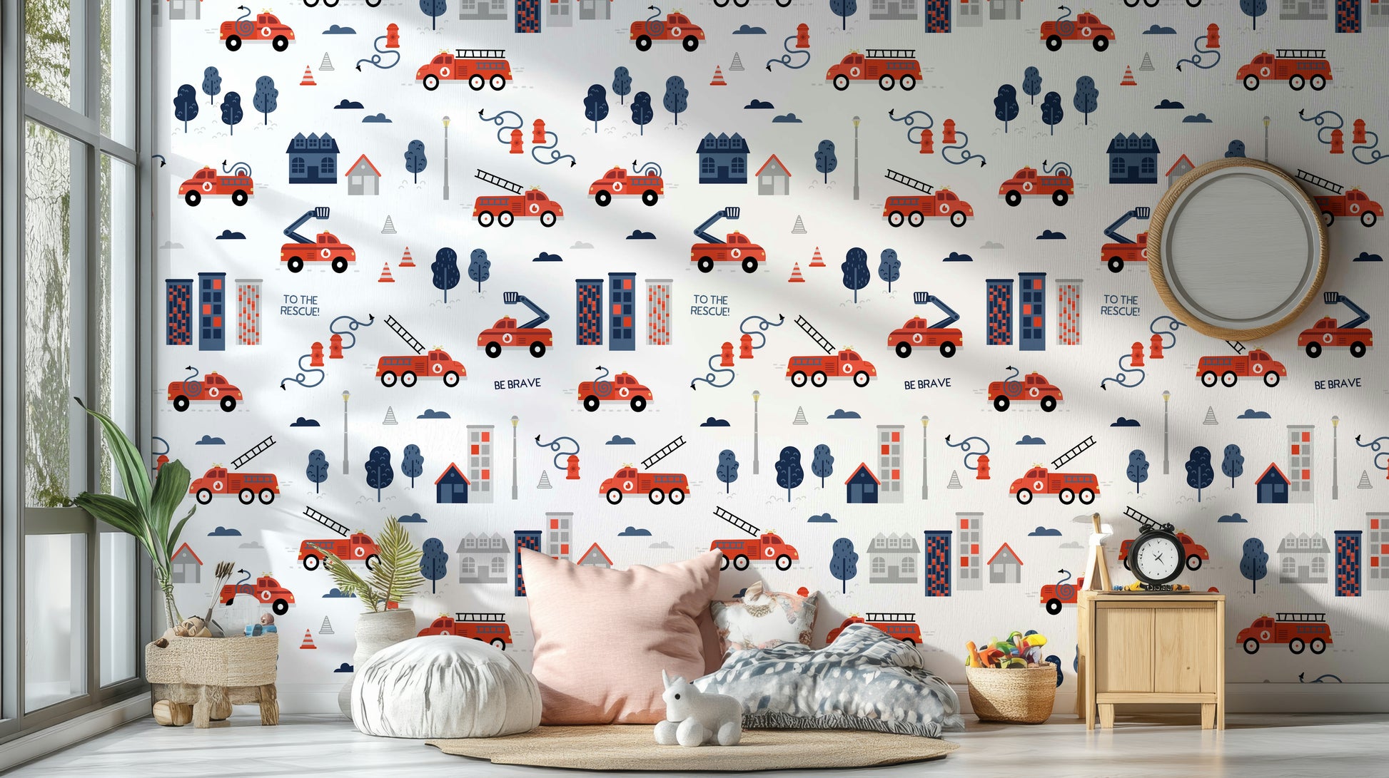 Fun wallpaper featuring fire hydrants

