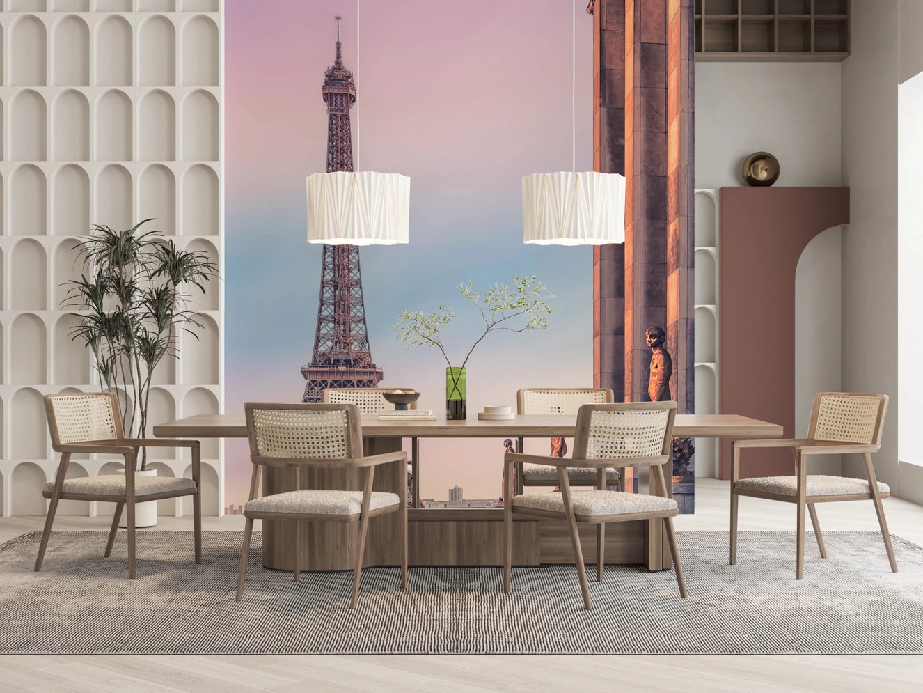 Tour Eiffel Sunset Wall Mural