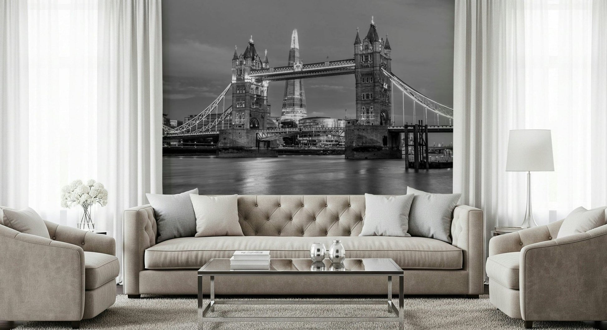 Tower Bridge and the Shard Wall Mural