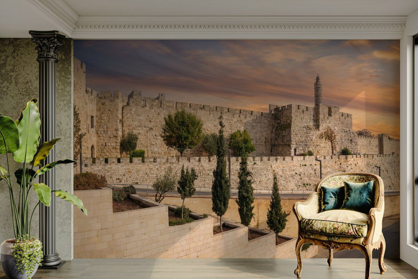 The mood is historic and grand.

