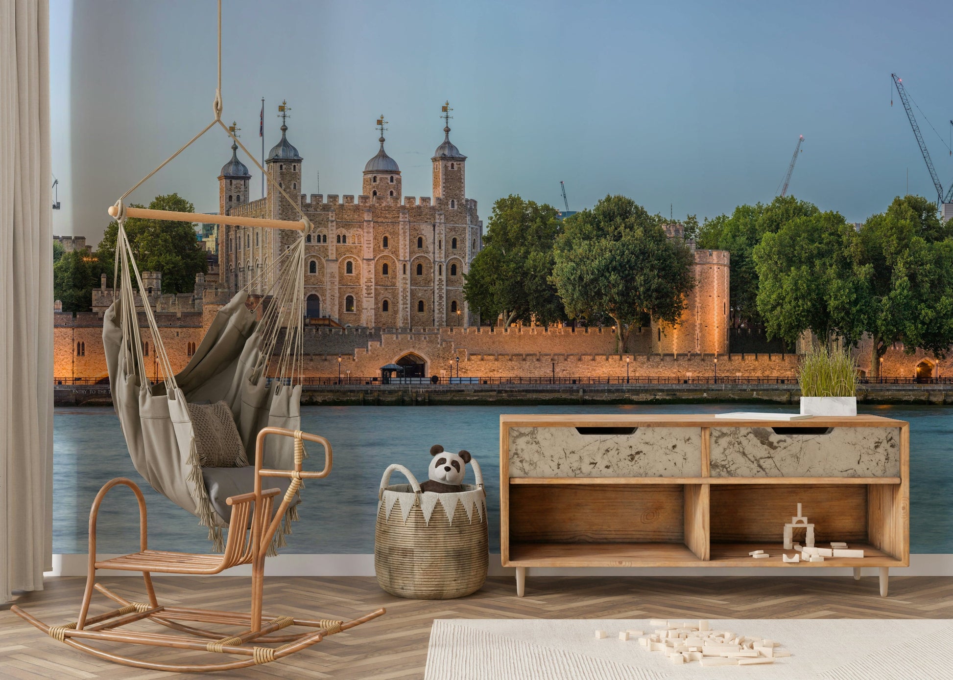 A serene historic landmark wall mural for your decor.

