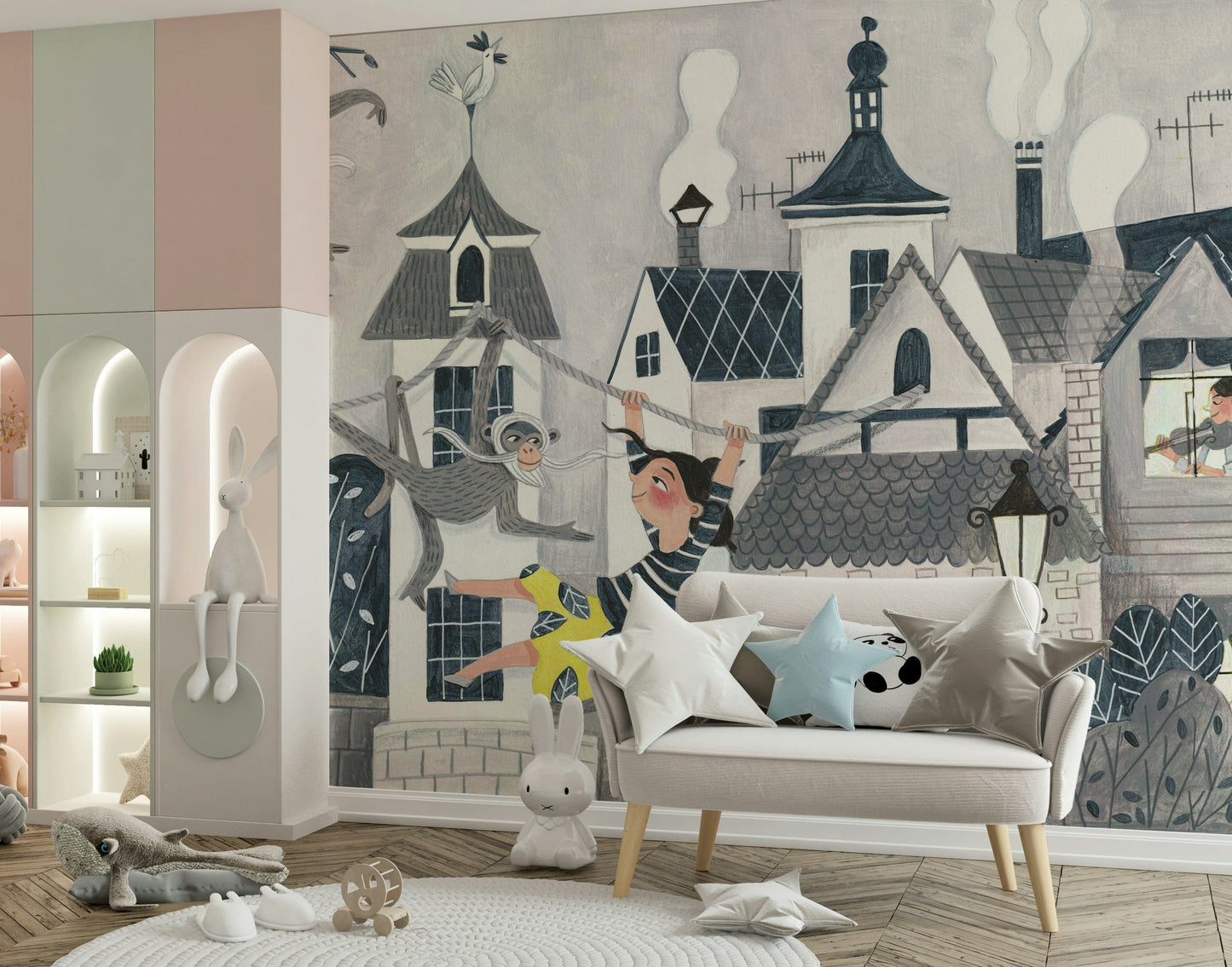 Town Swing Adventure Wall Mural -2663434