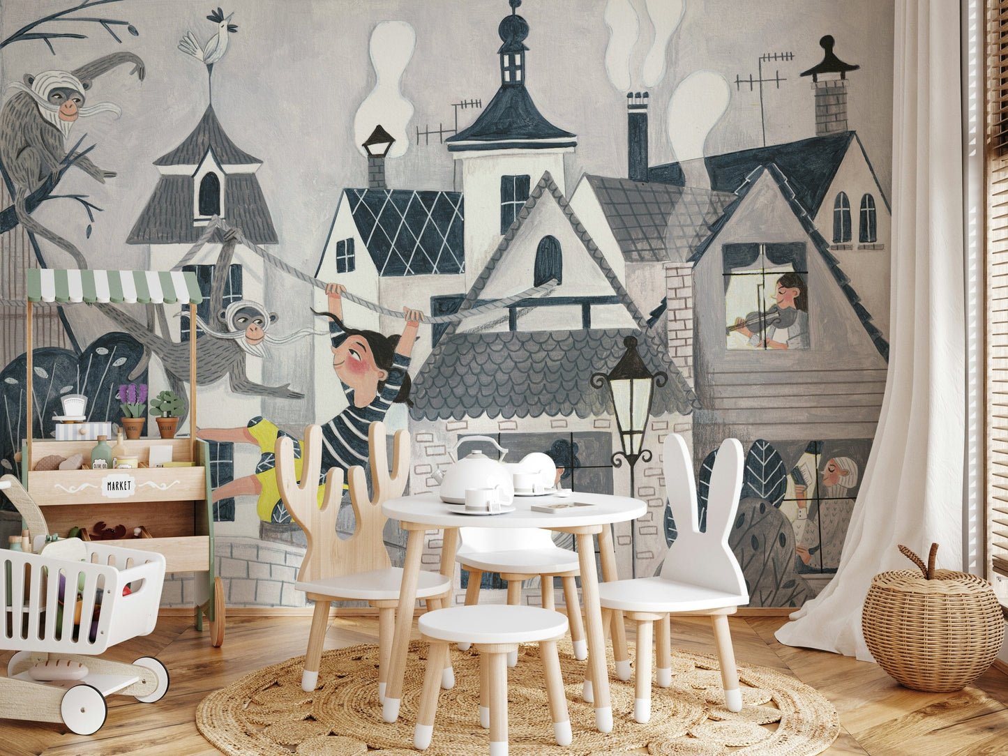 Town Swing Adventure Wall Mural -2663434