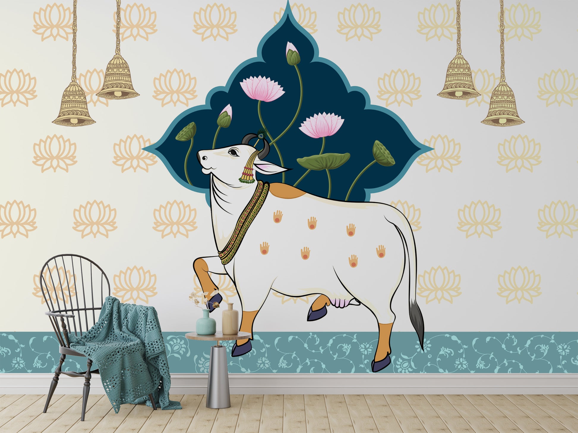 Mughal Heritage Wallpaper with intricate detailing
