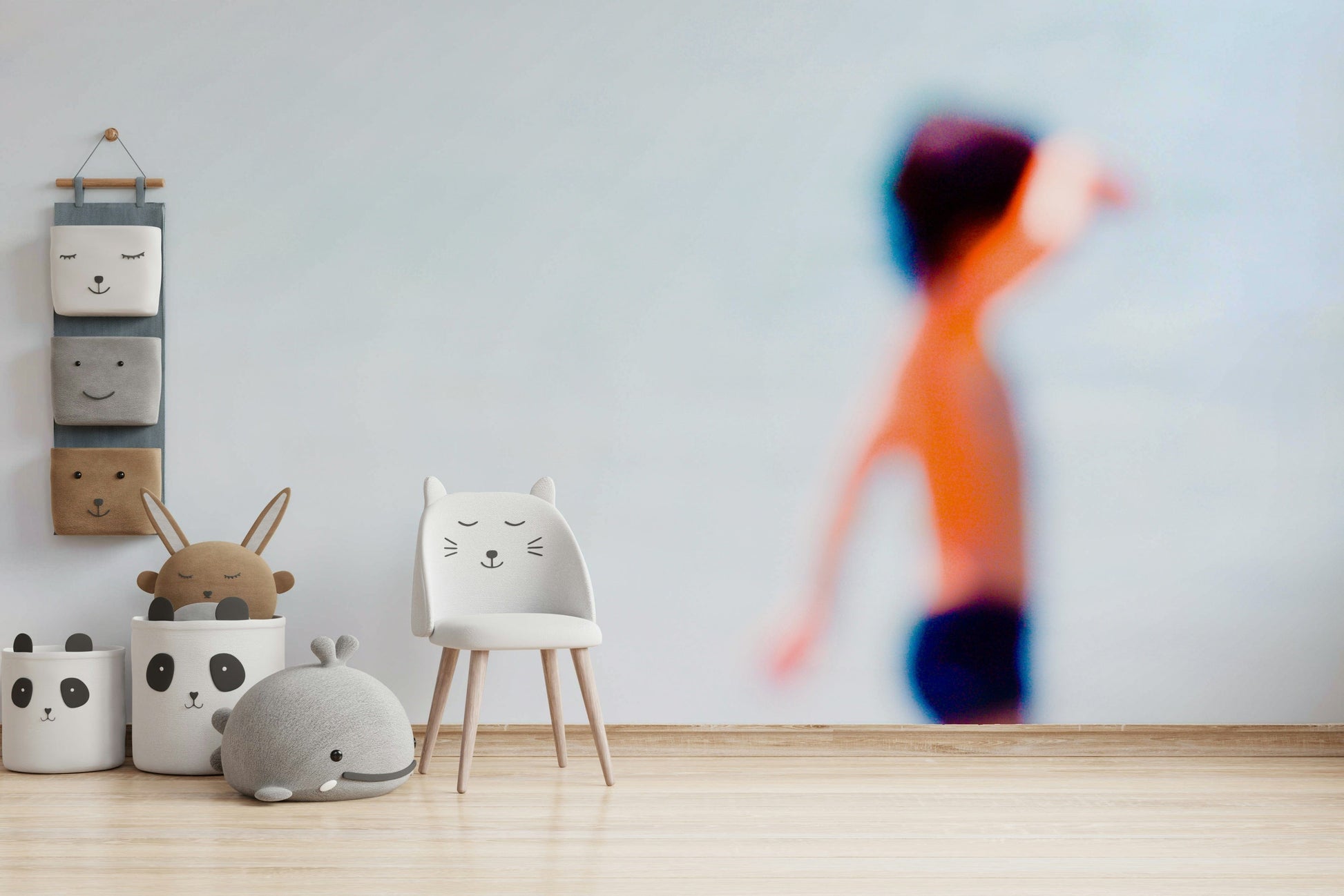 A beautiful panoramic beach wall mural for a living room.

