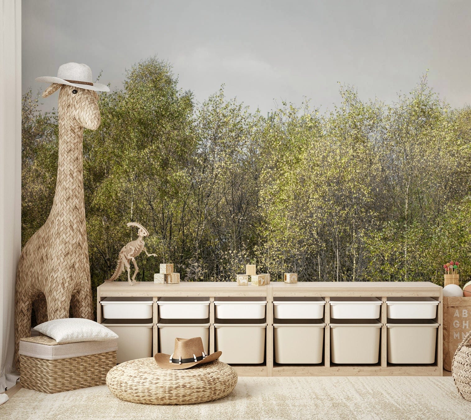 Birch Grove woodland wallpaper

