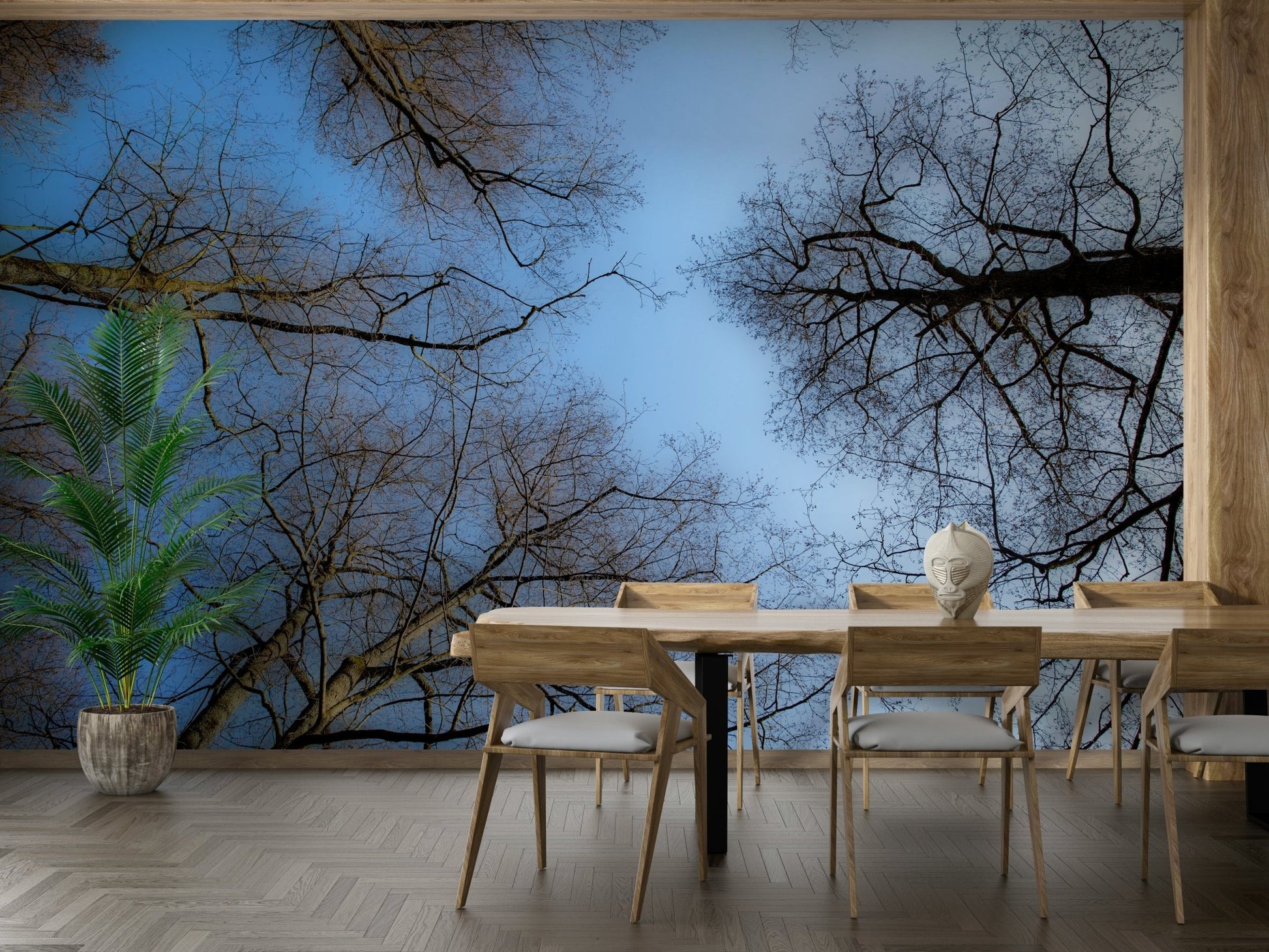 Soft natural scene wall mural

